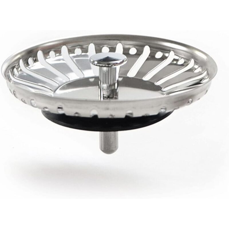 foto del prodotto sollbry tappo per lavello da cucina, in acciaio inox, per lavello da cucina, universale 84 mm 