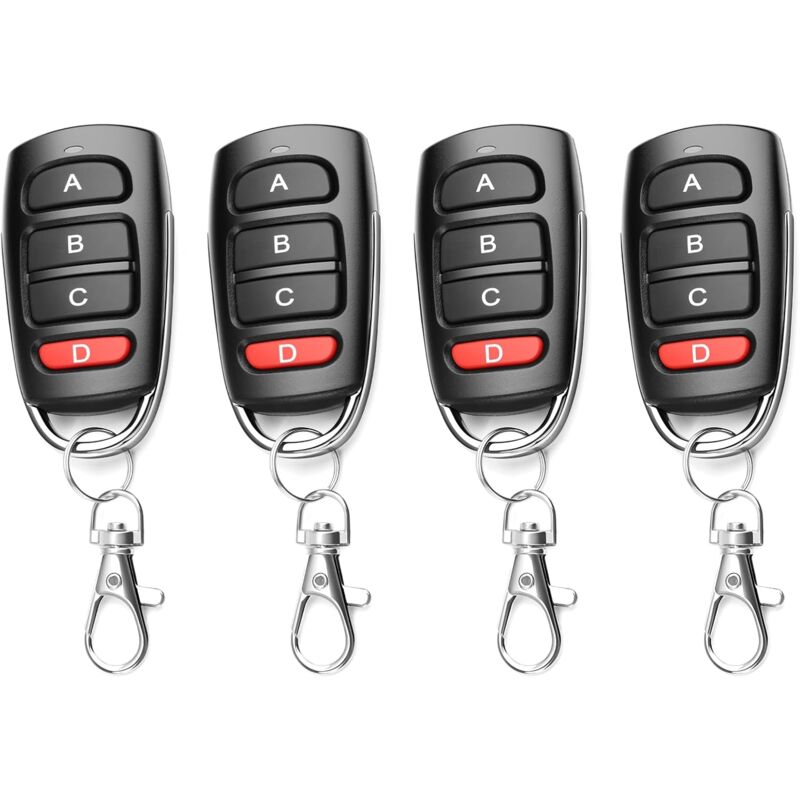 foto del prodotto sollbry telecomandi universali per cancelli 433 mhz, duplicatore di telecomandi per porte da garage, telecomando sostitutivo wireless a 4 pulsanti
