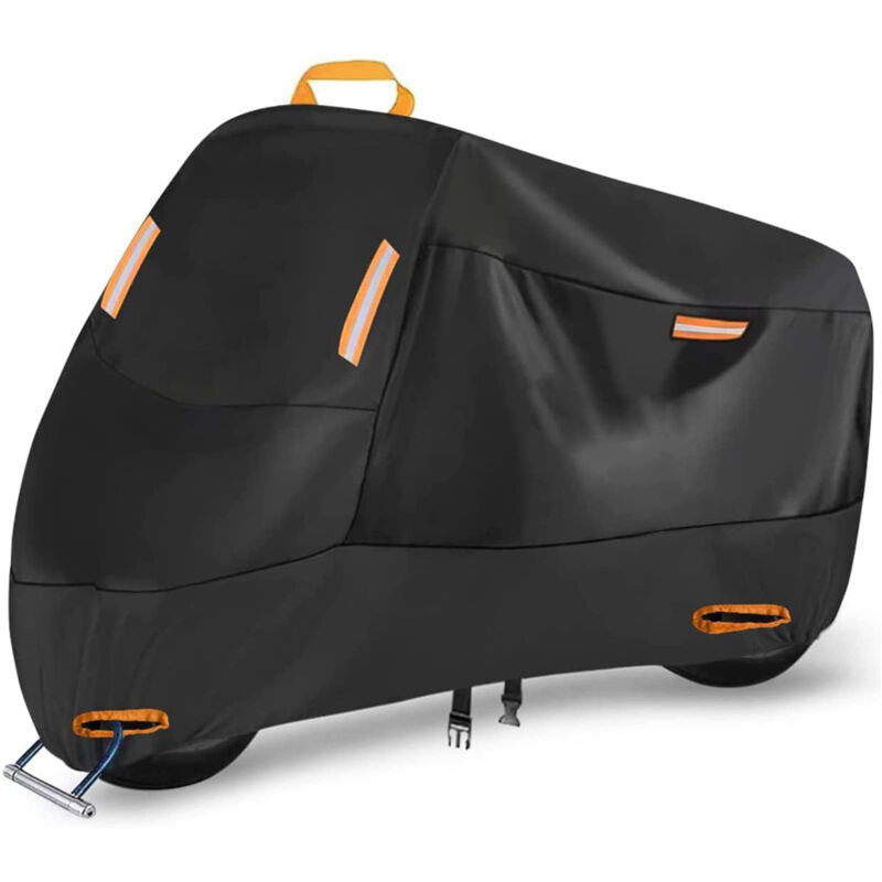 foto del prodotto sollbry telo coprimoto 210d resistente, impermeabile e resistente per tutte le condizioni atmosferiche, con borsa portaoggetti a forma di buco