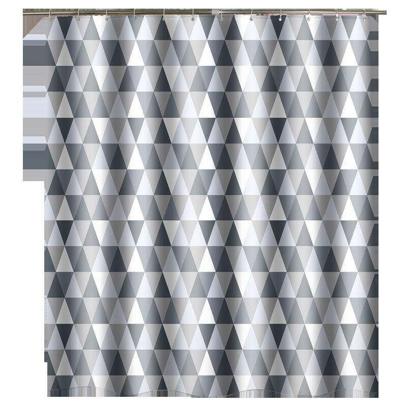 foto del prodotto sollbry tenda da doccia ad asciugatura rapida, tessuto in poliestere impermeabile, lavabile in lavatrice, tende da bagno con 12 ganci, 180 x 200 cm.