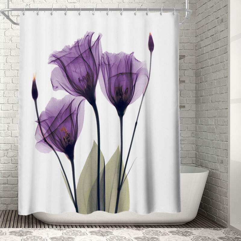 foto del prodotto sollbry tenda da doccia in tessuto spesso e resistente, 180 x 180 cm, con ganci, senza odore chimico, fori per occhielli resistenti alla ruggine,