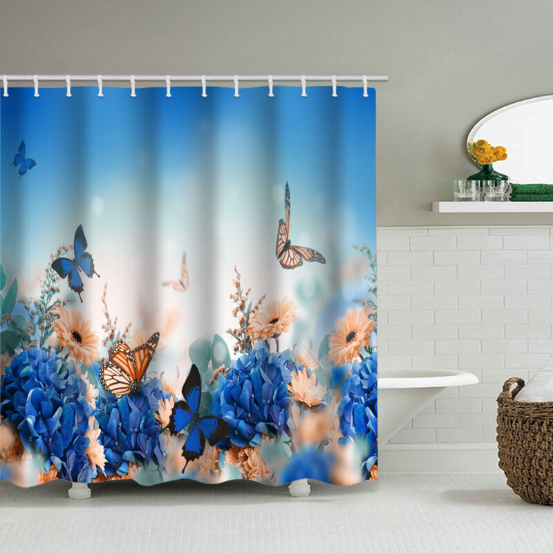 foto del prodotto sollbry tende oscuranti a farfalla decorazioni floreali colorate per la camera da letto della famiglia tende scure, 35,5 pollici x 71 pollici