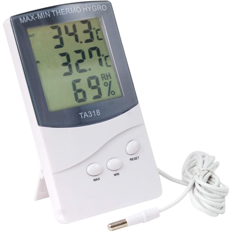 foto del prodotto sollbry termometro digitale per uso interno ed esterno, perfetto per l inverno. visualizza temperatura, meteo, allarme e gancio di montaggio 7,1 x