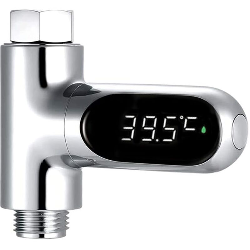 foto del prodotto sollbry termometro per doccia, display digitale a led, design impermeabile senza batteria, termometro per acqua, rubinetto elettronico utilizzabile