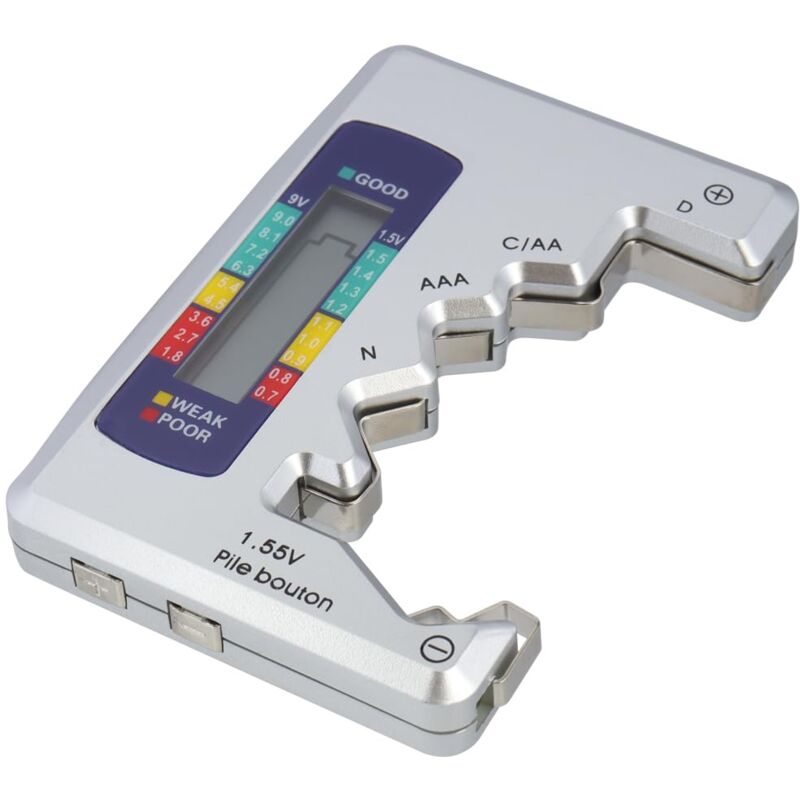 foto del prodotto sollbry tester digitale universale per batterie, tester digitale per batterie, rilevatore portatile della capacit della batteria per batterie a