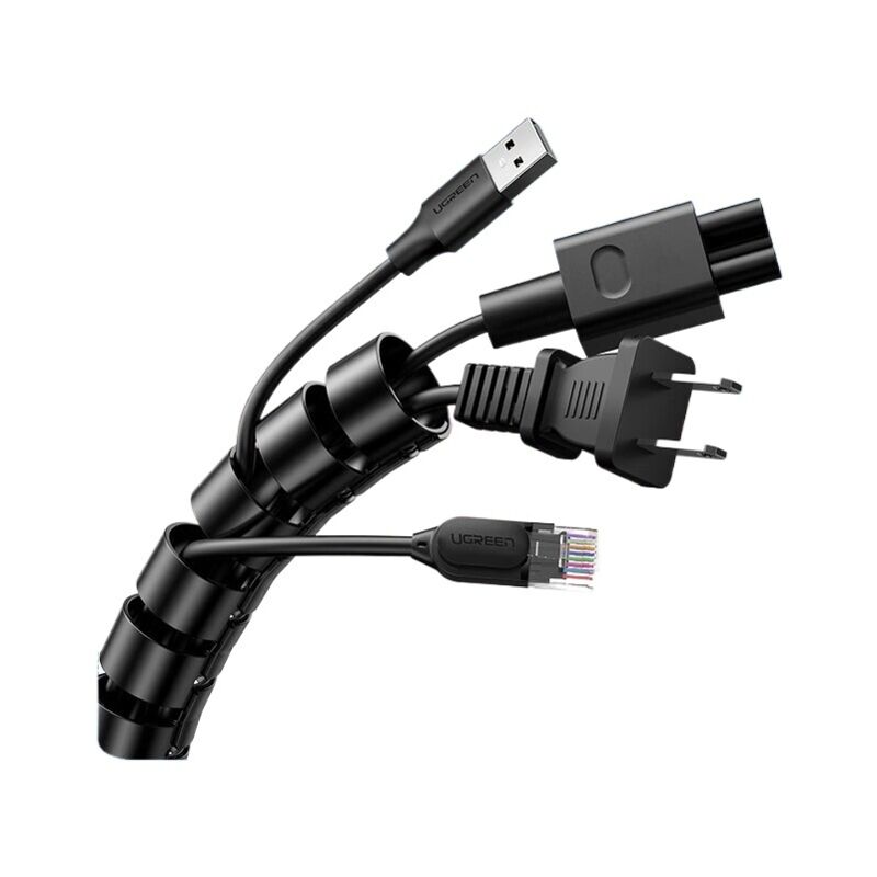 foto del prodotto sollbry tubo di protezione per cavi, diametro 22 mm, lunghezza 2 m, per ufficio e casa, tv computer audio, per la gestione dei cavi o per