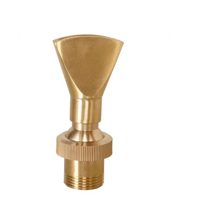 foto del prodotto sollbry ugello per fontana, ugello per fontana regolabile, testa per fontana in ottone, fontana a ventaglio per giardino e uso esterno, 9,8x9,8x4 cm