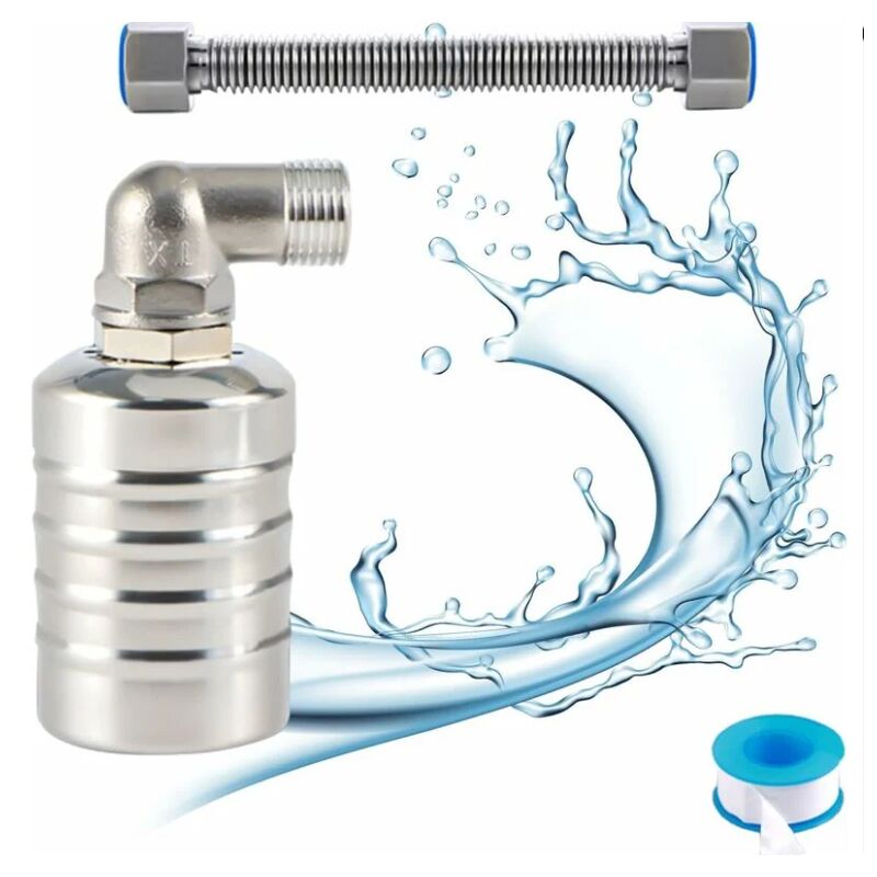 foto del prodotto sollbry valvola a galleggiante completamente automatica in acciaio inossidabile 304, regolatore automatico del livello dell acqua per serbatoio