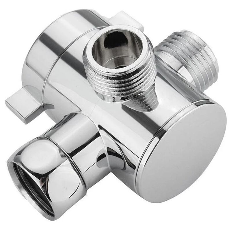foto del prodotto sollbry valvola deviatrice per soffione doccia a 3 vie, adattatore multifunzione regolabile g1 2 per wc, bidet o soffione doccia