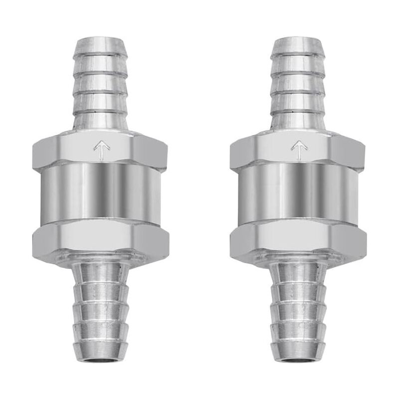 foto del prodotto sollbry valvola di ritegno 2 pezzi 8 mm valvola di ritegno unidirezionale in lega di alluminio valvola di non ritorno per carburatore diesel benzina