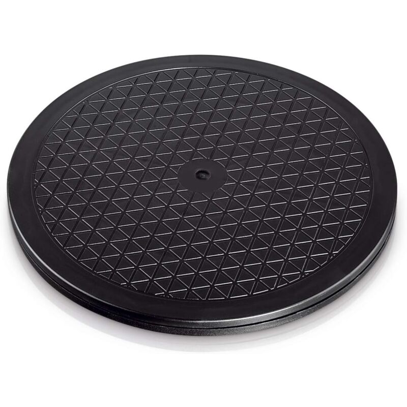 foto del prodotto sollbry vassoio rotondo universale 40 cm, taglia xl, peso supportato 100 kg ideale per tv, altoparlanti, schermi, elettrodomestici da cucina nero