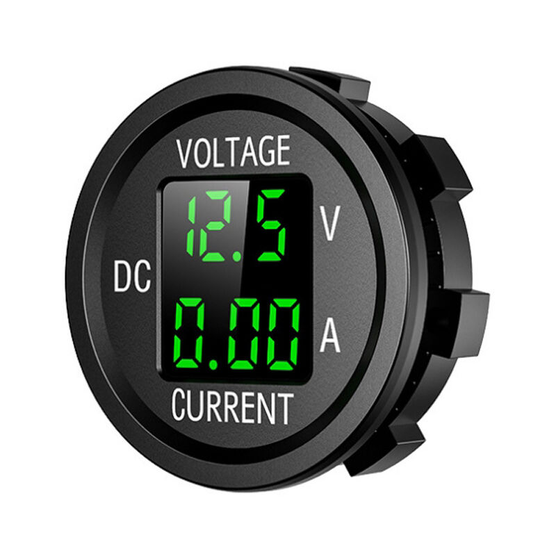 foto del prodotto sollbry voltmetro digitale a led impermeabile da 12 v per moto, voltmetro da 6 v a 48 v cc, misuratore di corrente per auto, moto, camion, barche,