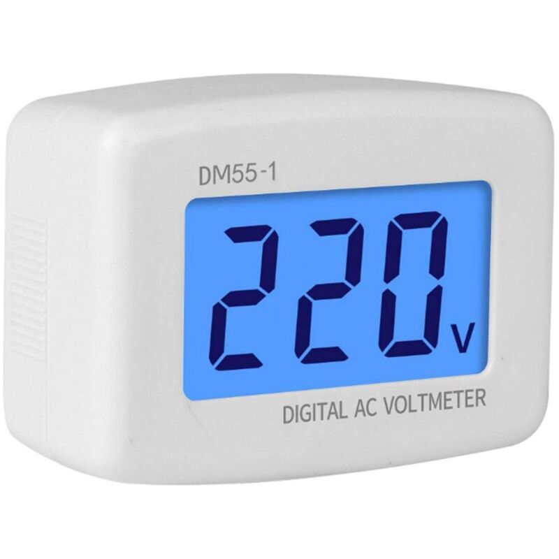foto del prodotto sollbry voltmetro digitale, dm55 1 eu voltmetro digitale ca per elettrodomestici ad alta precisione, spina ue 230 v 50 hz, misuratore di tensione