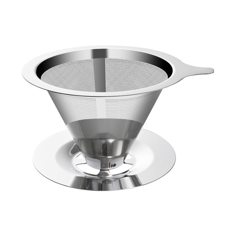 foto del prodotto sollbry x filtro per caff in acciaio inossidabile, filtro per caff riutilizzabile per la preparazione di una sola tazza, colino per caff 14,5 x