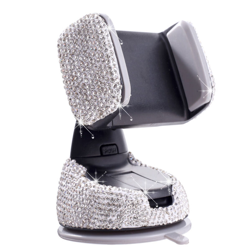 foto del prodotto sollbry x supporto per telefono da auto con diamante lucido, supporto per telefono da auto con cristallo lucido, staffa di navigazione per auto