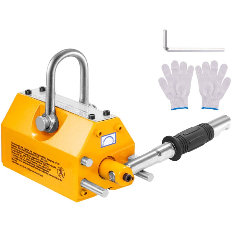 foto del prodotto sollevatore magnetico, capacit di sollevamento 400 kg 880 libbre, fattore di sicurezza 2,5, neodimio e acciaio, magnete di sollevamento permanente