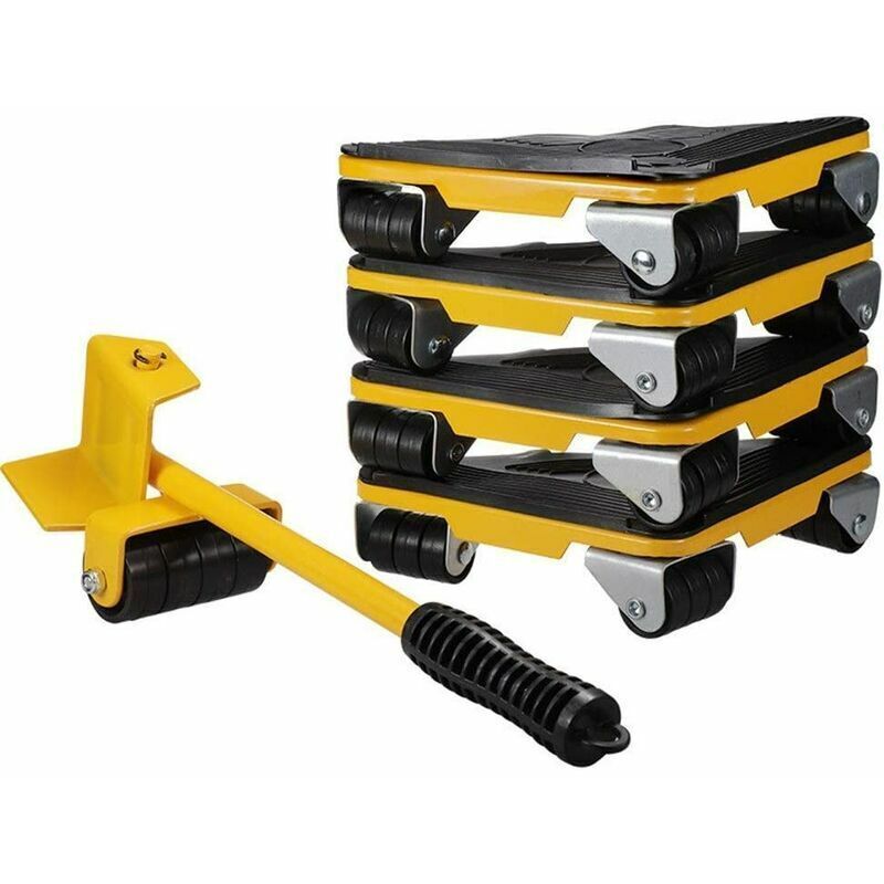 foto del prodotto sollevatore per mobili per carichi pesanti, kit per spostare mobili, sistema di spostamento per mobili con ruote, pu ruotare di 360 gradi, quattro