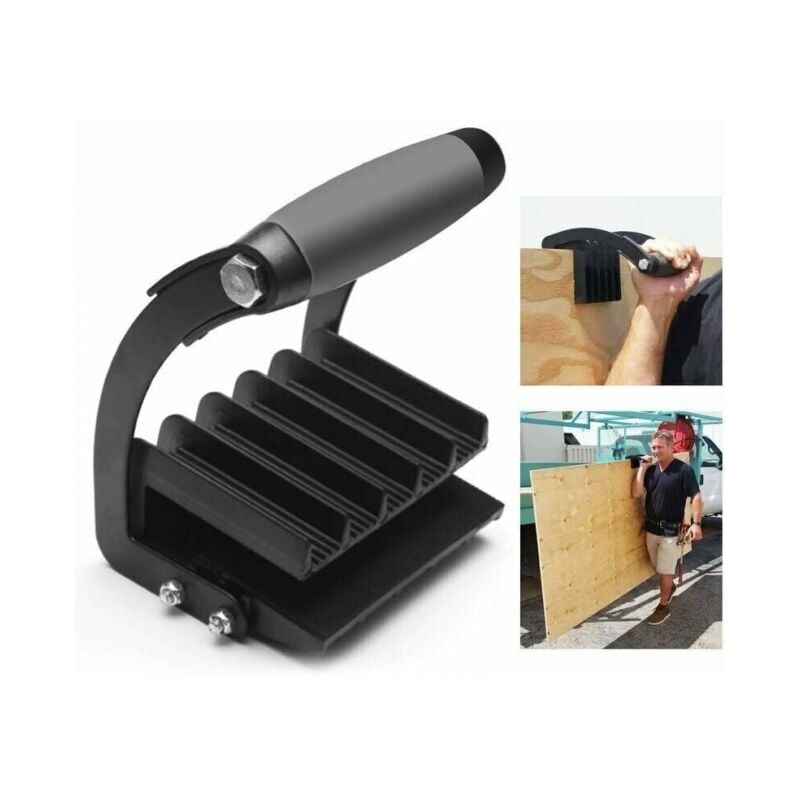 foto del prodotto sollevatore per pannelli sollevatore per cartongesso in ferro nero pinza ergonomica gorilla piastra di supporto per pannelli piastre di presa per un