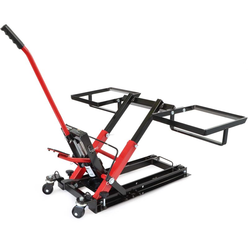 foto del prodotto sollevatore per trattorino 3in1, alza moto e quad, max 530 mm, martinetto idraulico a carrello wiltec