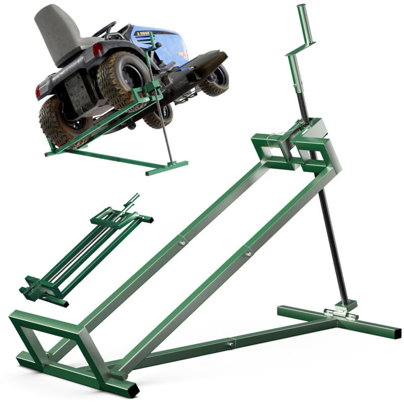 foto del prodotto sollevatore trattore tagliaerba telescopico, dispositivo di sollevamento, carico massimo 400kg, verde vounot