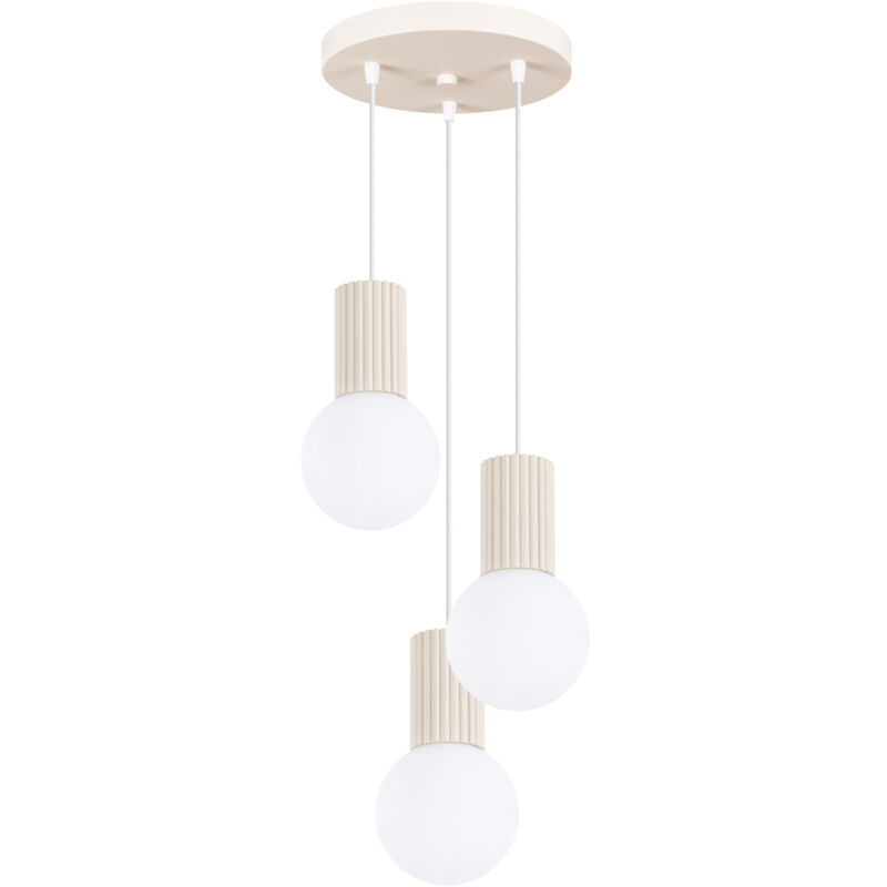 foto del prodotto sollux lampada a sospensione halo beige 25x125x25cm