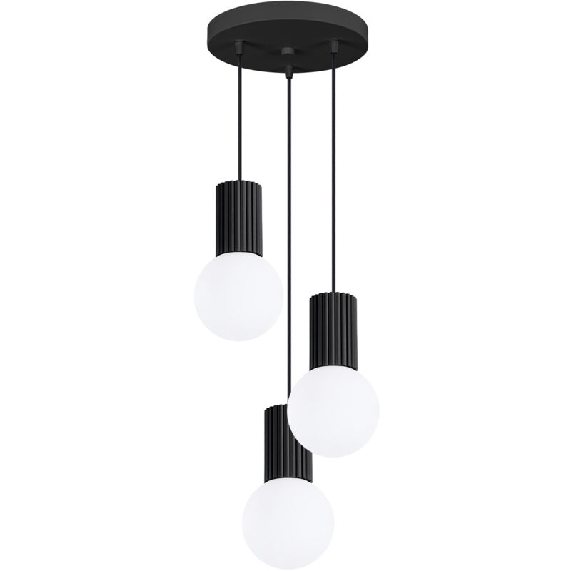 immagine 0 del prodotto sollux lampada a sospensione halo nero 25x125x25cm