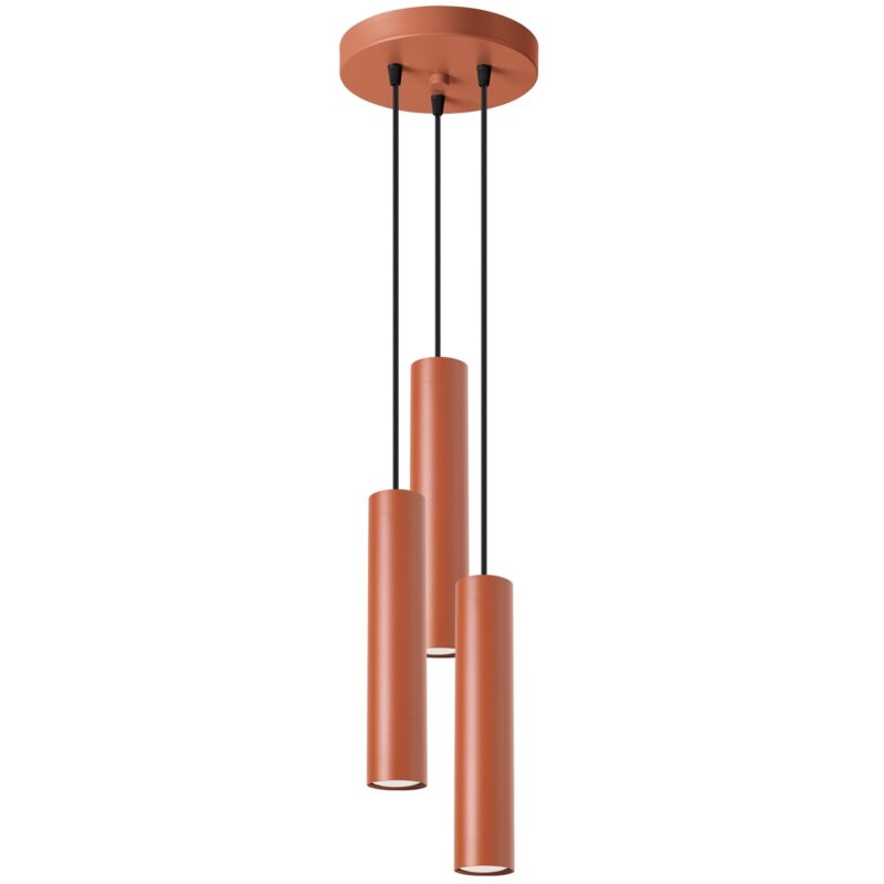 foto del prodotto sollux lampada a sospensione lagos ocra rossa 19.5x108x19.5cm