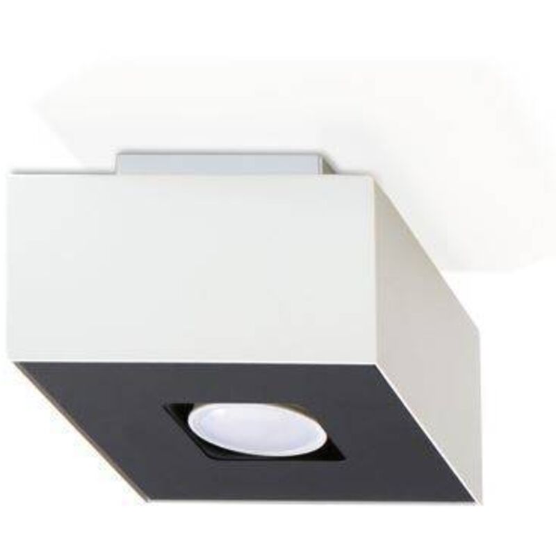 foto del prodotto sollux lampada da soffitto mono bianco nero 14x11x14cm