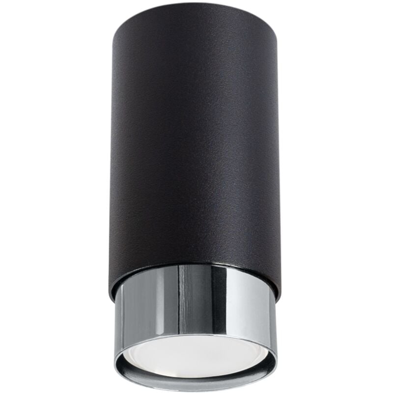 foto del prodotto sollux lampada da soffitto nero nero cromato 6x12.5x6cm