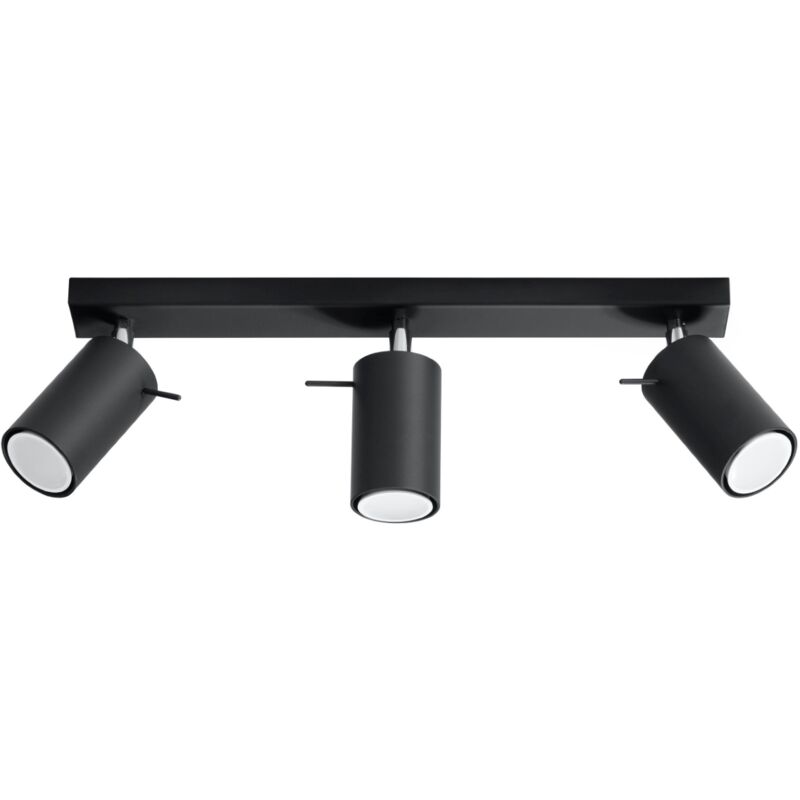 foto del prodotto sollux lampada da soffitto ring nero 45x16x6cm