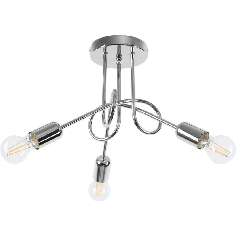 foto del prodotto sollux supe lampada da soffitto semi incasso loop multi arm 3 cromo