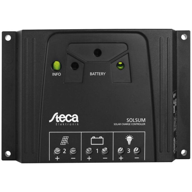 foto del prodotto solsum 0606 regolatore di carica 12 v, 24 v 6 a steca