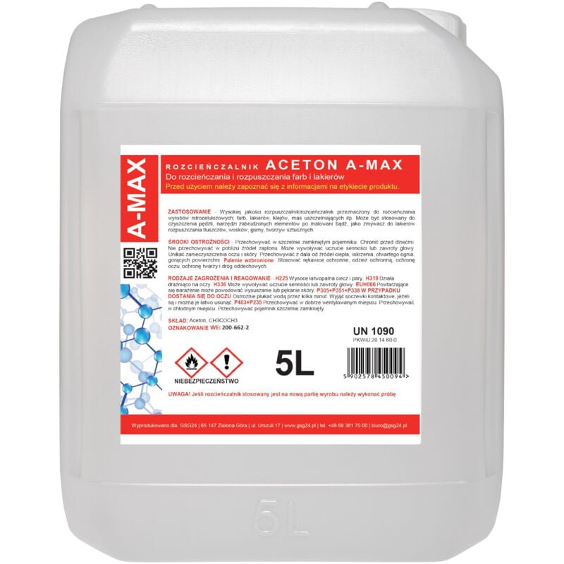 foto del prodotto solvente acetone a max 5l