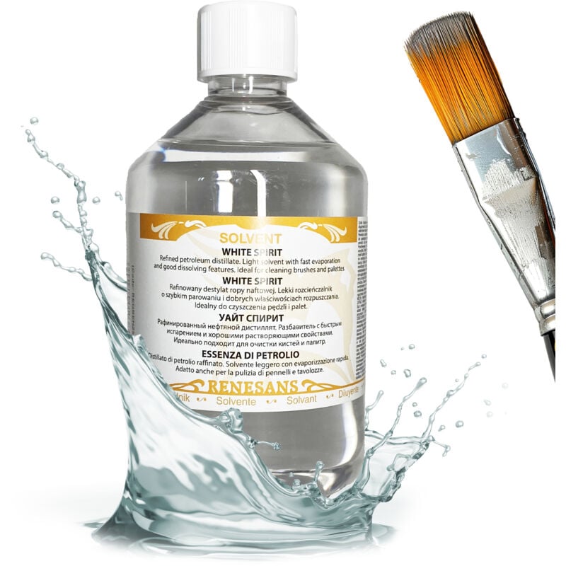foto del prodotto solvente per diluire i colori ad olio renesans white spirit 250ml
