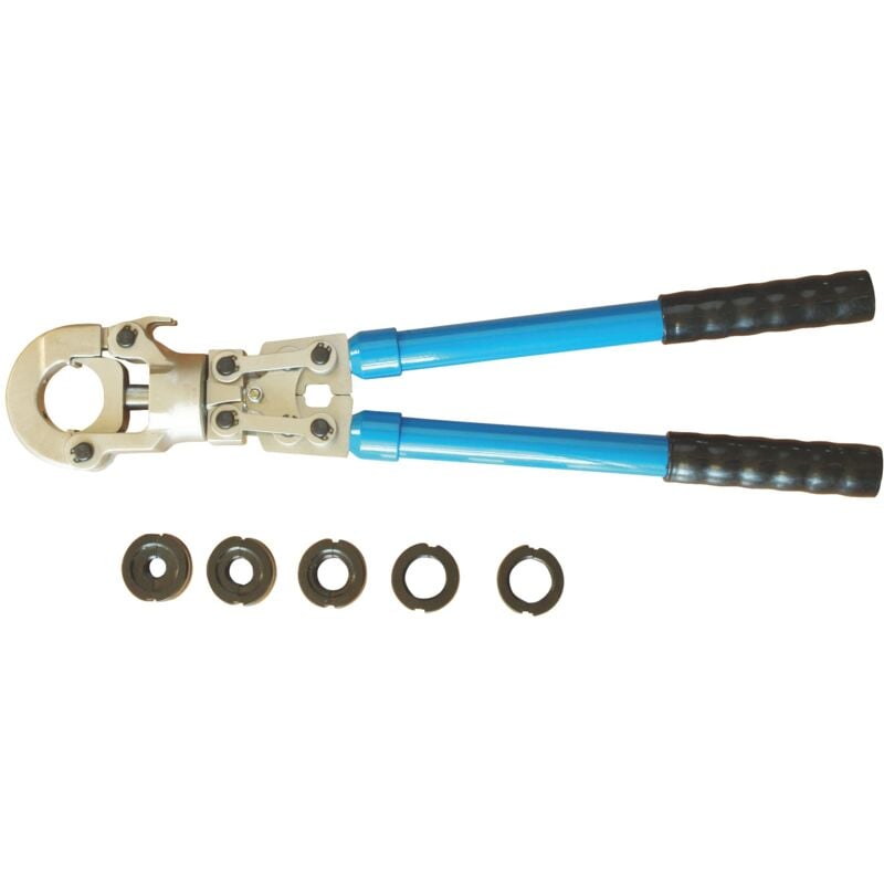 foto del prodotto somatherm caso completo di pinza di pressatura manuali per raccordi idraulici e diametri multistrato rip 12 a 26mm profilo h