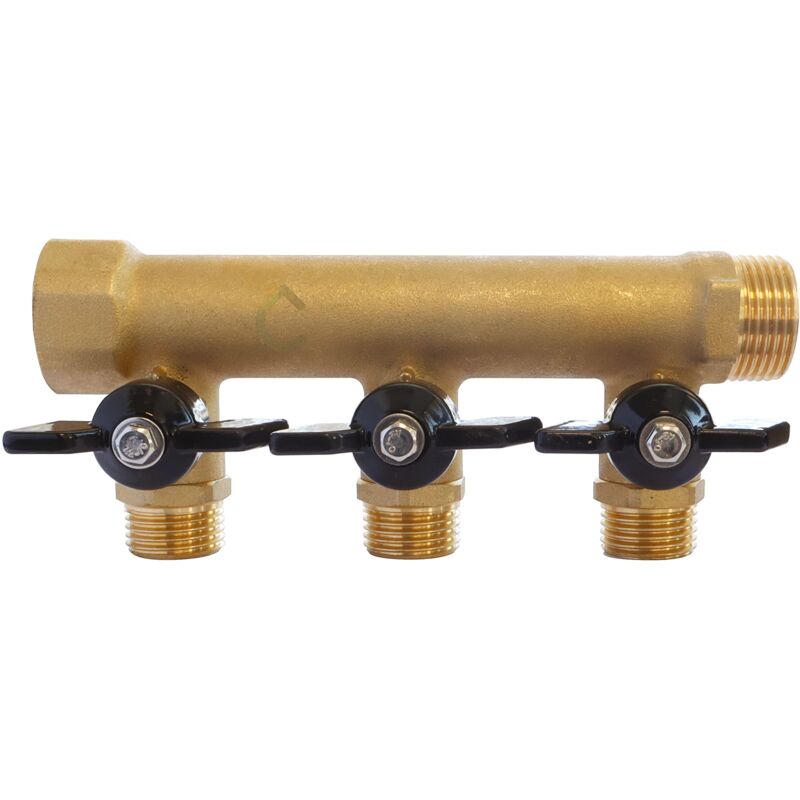 foto del prodotto somatherm for you brass collector con mini twin integrato 3 maschi inizia 15 21 20 27 input femmina output maschile 20 27