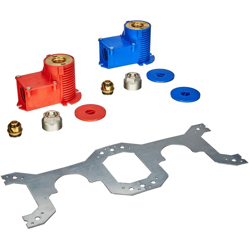 foto del prodotto somatherm for you kit doppia connessione incassata in una parete cava, per tubo multistrato 16