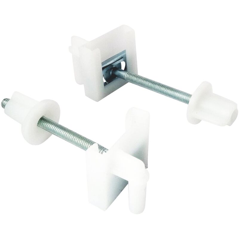 foto del prodotto somatherm for you - piastre flap fissazione wc 2 metallo, due dadi, due scivoli, lunghezza 75 millimetri