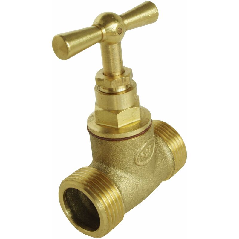 foto del prodotto somatherm per te - intercettazione vite doppia maschile mm15 21 - stem testa - in ottone grezzo