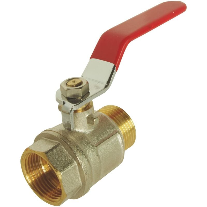 foto del prodotto somatherm per te valvola a sfera maschio femmina 26 34 manico piatto reversibile flusso ottimale con il passaggio totale