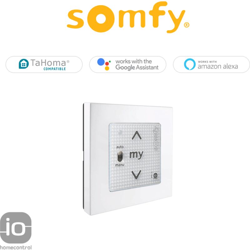foto del prodotto somfy smoove 1 a m io radiocomando a parete per motori radio io