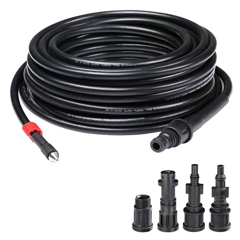 foto del prodotto sonda di sbloccaggio tubo alta pressione 15 m, sistema antipiega, connettore interno in rame rivestito in pvc, resistenza massima 160 bar con 4
