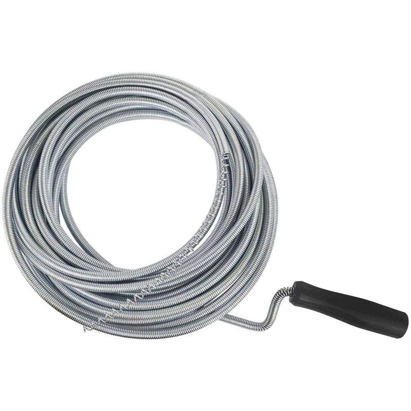 foto del prodotto sonda stura tubi flessibile per scarichi con molla zincata a spirale in acciaio - 2.5 mt