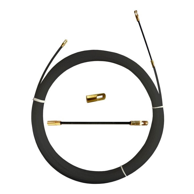 foto del prodotto sonda tiracavi in nylon, 4mm, 5 metri, con terminali fissi, nera - velamp syb4-005