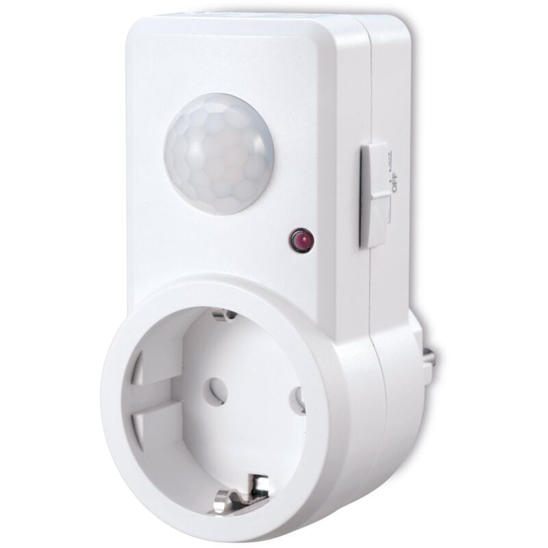 foto del prodotto sonero ims060 rilevatore di movimento a infrarossi con adattatore a spina installazione interna in presa, classe di protezione ip20, campo di