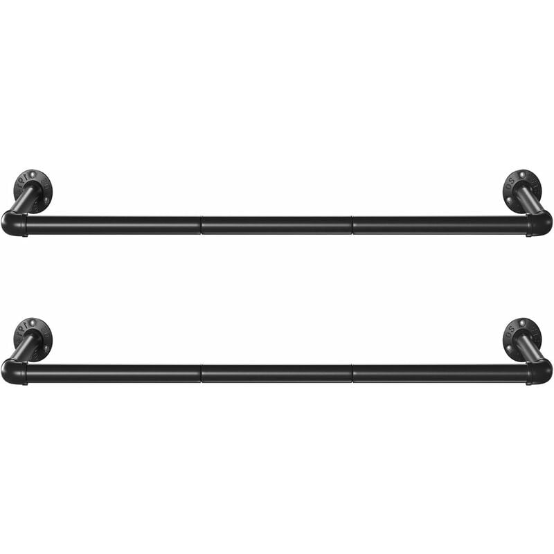 foto del prodotto songmics attaccapanni da muro, set di 2, barra appendiabiti da parete, stile industriale, salvaspazio, 92 x 30 x 7,5 cm, ciascuno regge fino a 50