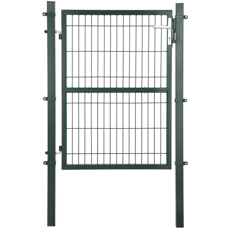 foto del prodotto songmics cancello a rete da giardino porta da cortile con serratura e chiavi robusto e resistente dimensioni 87 x 125cm dimensioni della rete 50 x