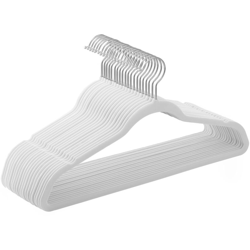 foto del prodotto songmics grucce appendiabiti in velluto, 20 pezzi, salvaspazio e antiscivolo, gancio girevole a 360 , spesso 0,6 cm, largo 41,5 cm, cappotti
