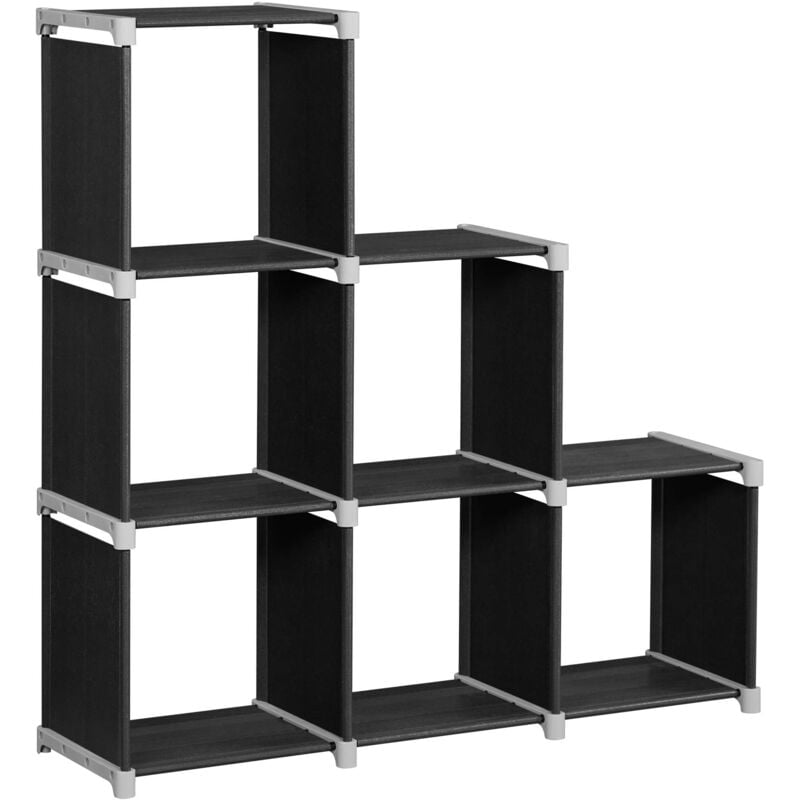 foto del prodotto songmics libreria a 6 cubi fai da te, organizer per scale in soggiorno, camera da letto, cameretta dei bambini, studio, per giocattoli e necessit 