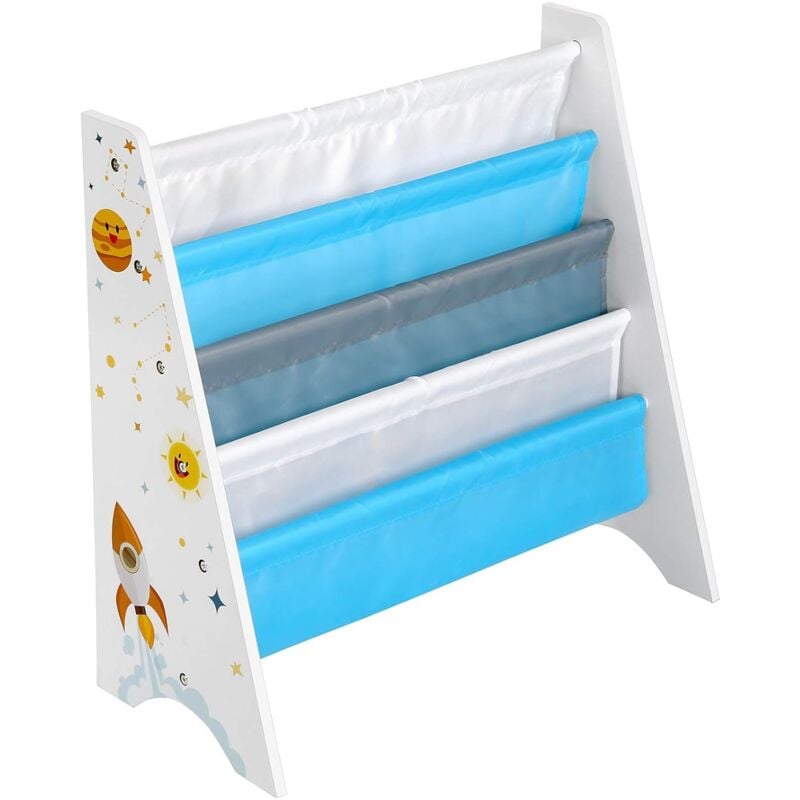 foto del prodotto songmics libreria per bambini, scaffale organizzatore, con accessorio anti ribaltamento, per camera dei bambini, camera da gioco, asilo nido,